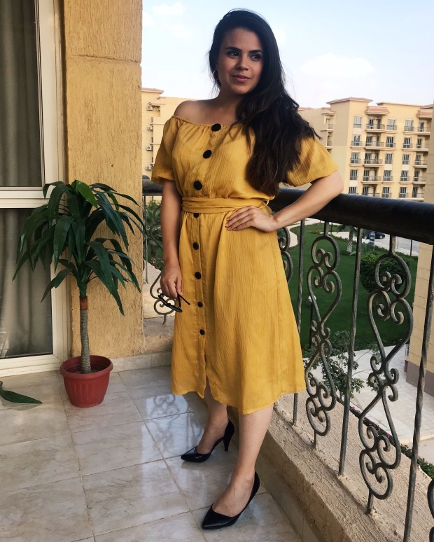 Burned Mustard Obsession and it this dress is from Zara